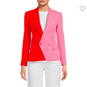 L’agence Kenzie Colorblock Women's Blazer - Red and Pink